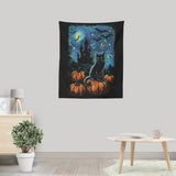 Starry Black Cat - Wall Tapestry