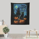 Starry Black Cat - Wall Tapestry