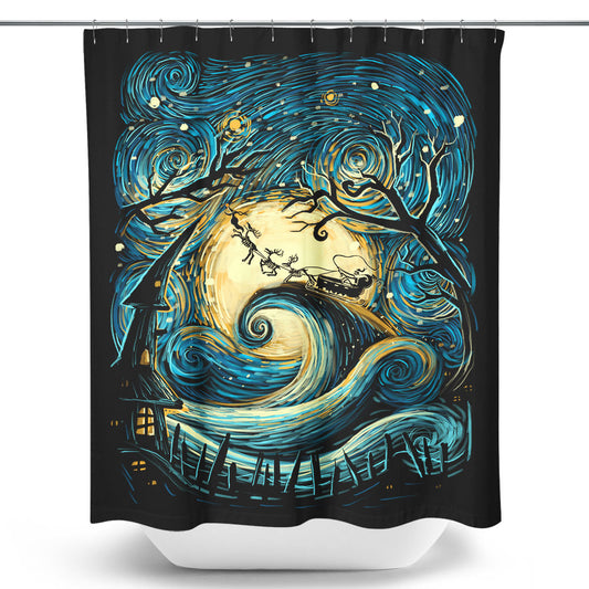 Starry Christmas - Shower Curtain