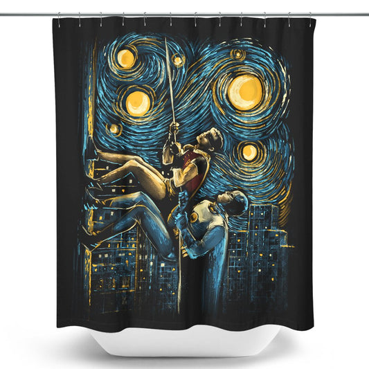 Starry Pow - Shower Curtain