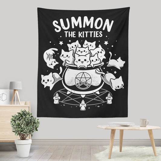 Summon the Kitties - Wall Tapestry