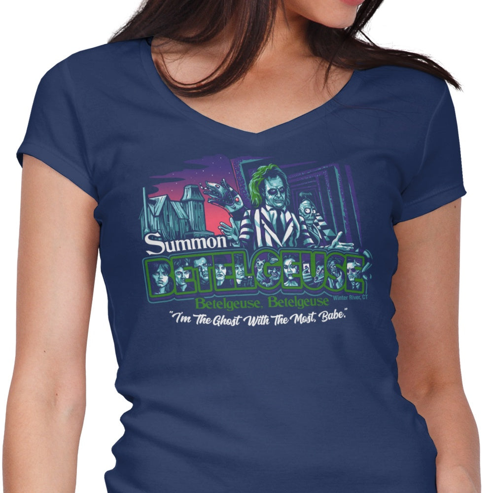 Summoning in Winter River - Women's V-Neck