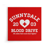 Sunnydale Blood Drive - Canvas Print