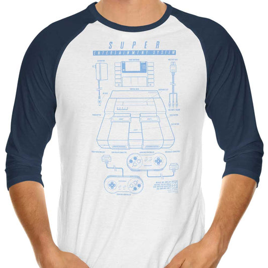 Super Entertainment System - 3/4 Sleeve Raglan T-Shirt