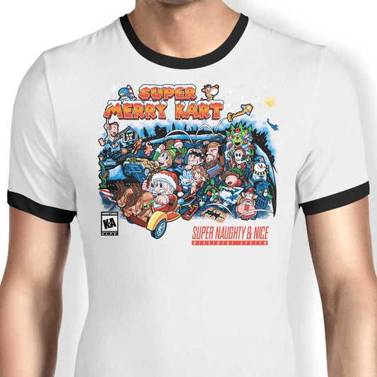 Super Merry Kart - Ringer T-Shirt