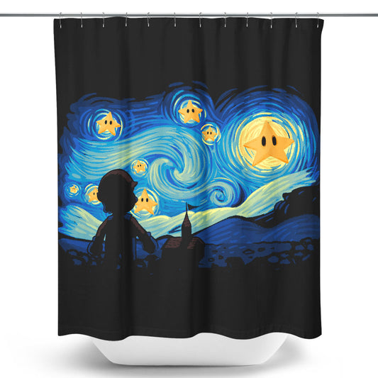 Super Starry Night - Shower Curtain