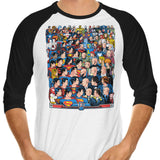 Superhumans vs. Masterminds - 3/4 Sleeve Raglan T-Shirt