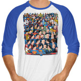 Superhumans vs. Masterminds - 3/4 Sleeve Raglan T-Shirt
