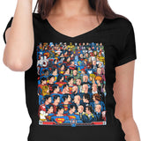 Superhumans vs. Masterminds - Women's V-Neck