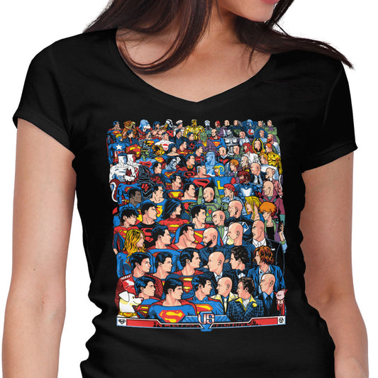 Superhumans vs. Masterminds - Women's V-Neck