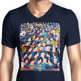 Superhumans vs. Masterminds - Men's V-Neck