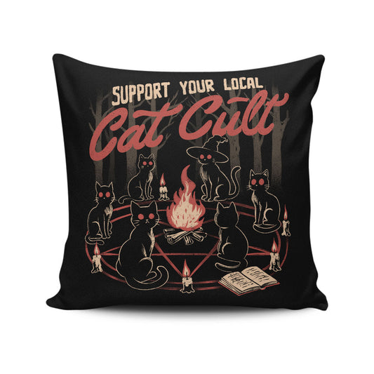 Support Your Cat Cult - Throw Pillow