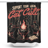 Support Your Cat Cult - Shower Curtain