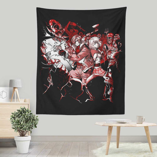 Surrounded by Evil - Wall Tapestry