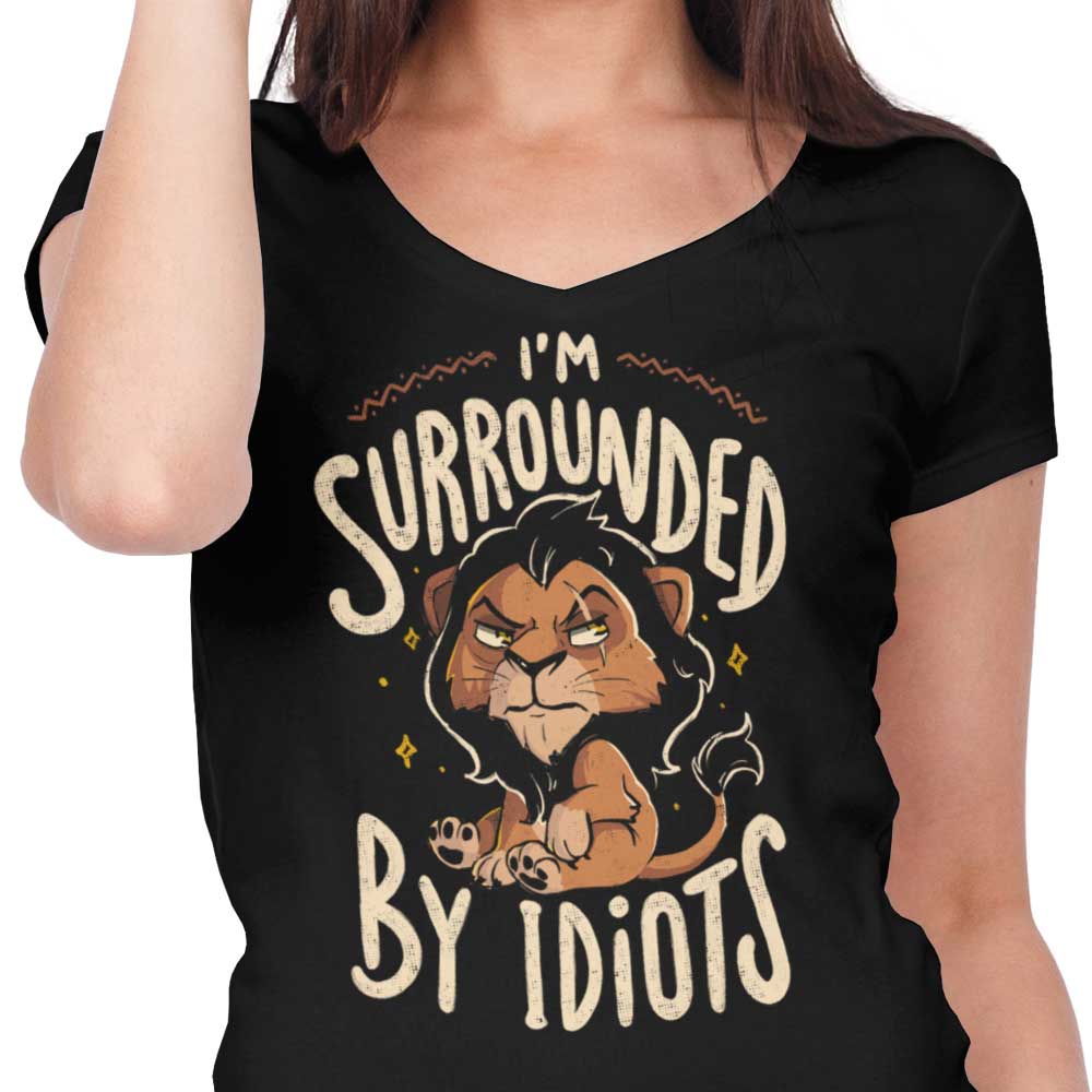 Surrounded by Idiots - Women's V-Neck