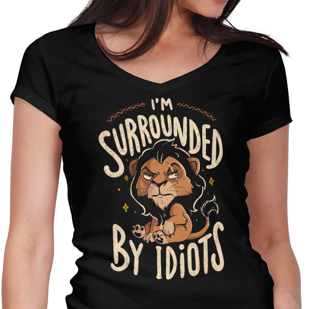 Surrounded by Idiots - Women's V-Neck