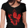 T-Rex Footprint - Women's V-Neck