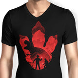 T-Rex Footprint - Men's V-Neck