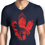 T-Rex Footprint - Men's V-Neck