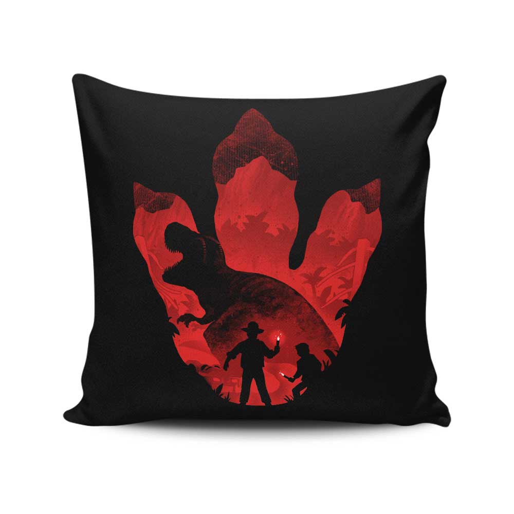 T-Rex Footprint - Throw Pillow