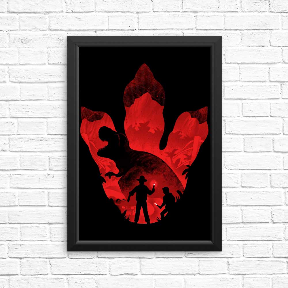 T-Rex Footprint - Posters & Prints