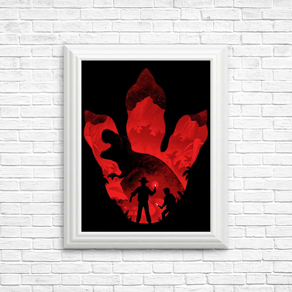 T-Rex Footprint - Posters & Prints
