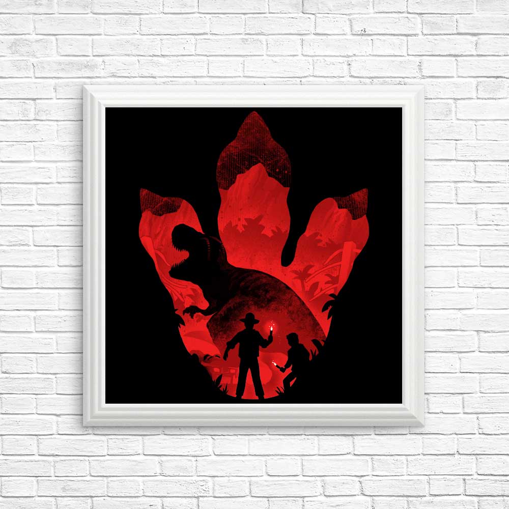 T-Rex Footprint - Posters & Prints