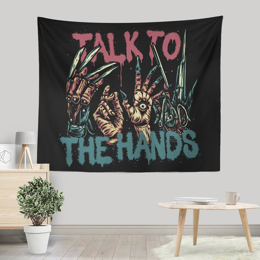 Talk to the Hands - Wall Tapestry