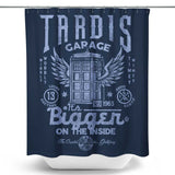 Tardis Garage - Shower Curtain