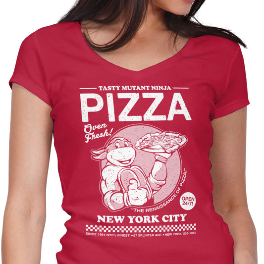 Tasty Mutant Ninja Pizza - Women's V-Neck