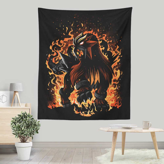 The Beast of Roaring Flames - Wall Tapestry