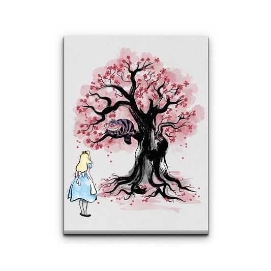 The Cheshire's Tree Sumi-e - Canvas Print