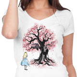 The Cheshire's Tree Sumi-e - Women's V-Neck