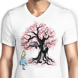 The Cheshire's Tree Sumi-e - Men's V-Neck