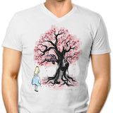 The Cheshire's Tree Sumi-e - Men's V-Neck
