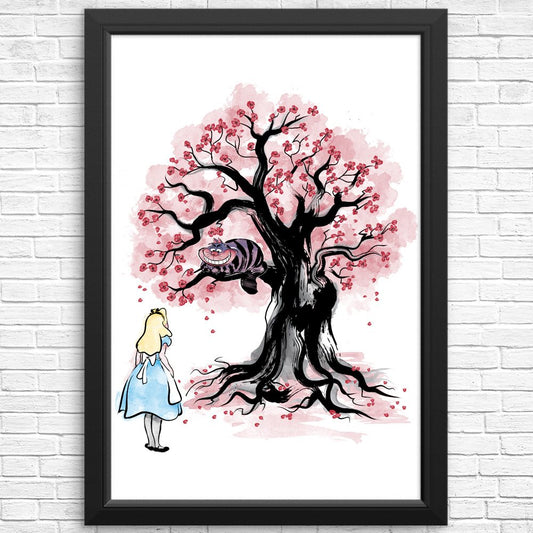 The Cheshire's Tree Sumi-e - Posters & Prints