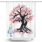 The Cheshire's Tree Sumi-e - Shower Curtain