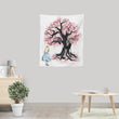 The Cheshire's Tree Sumi-e - Wall Tapestry