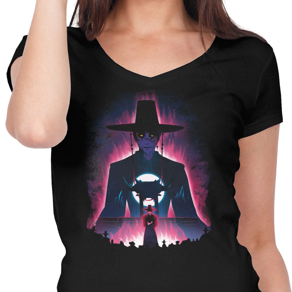 The Eclipse King - Women's V-Neck