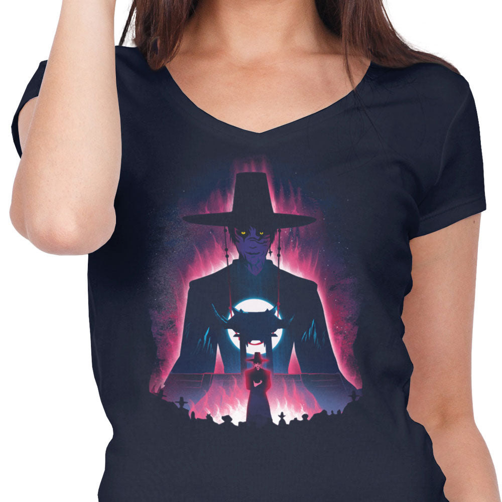 The Eclipse King - Women's V-Neck