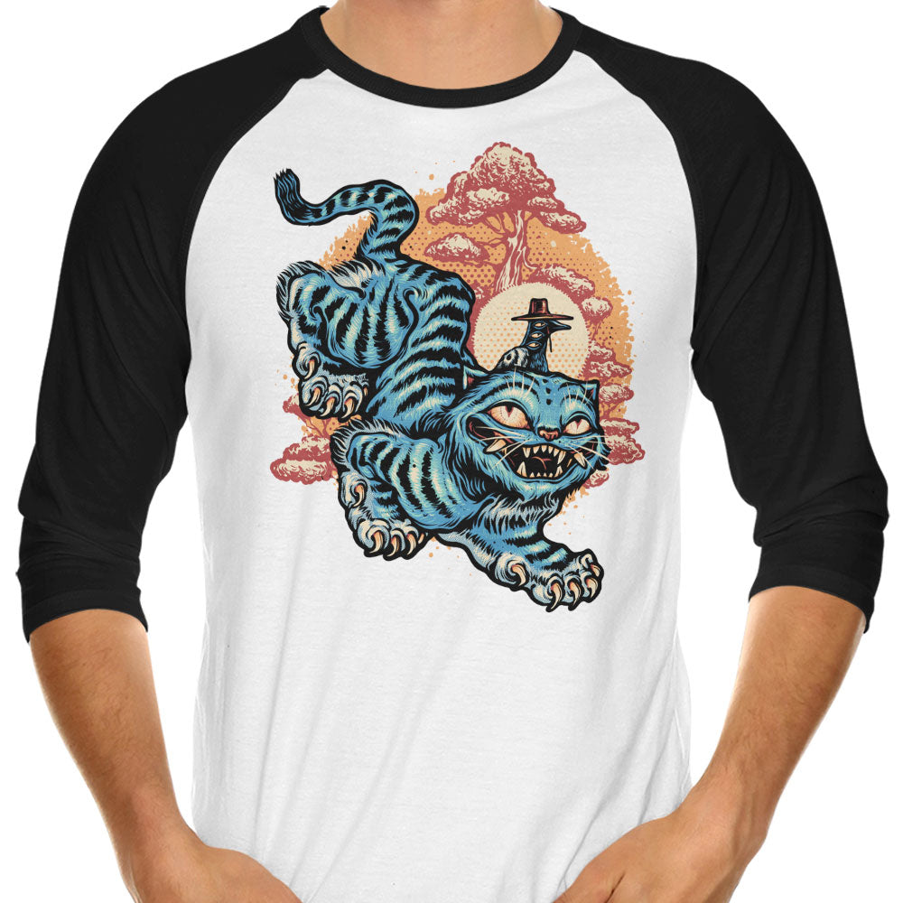 The Glowing Tiger - 3/4 Sleeve Raglan T-Shirt