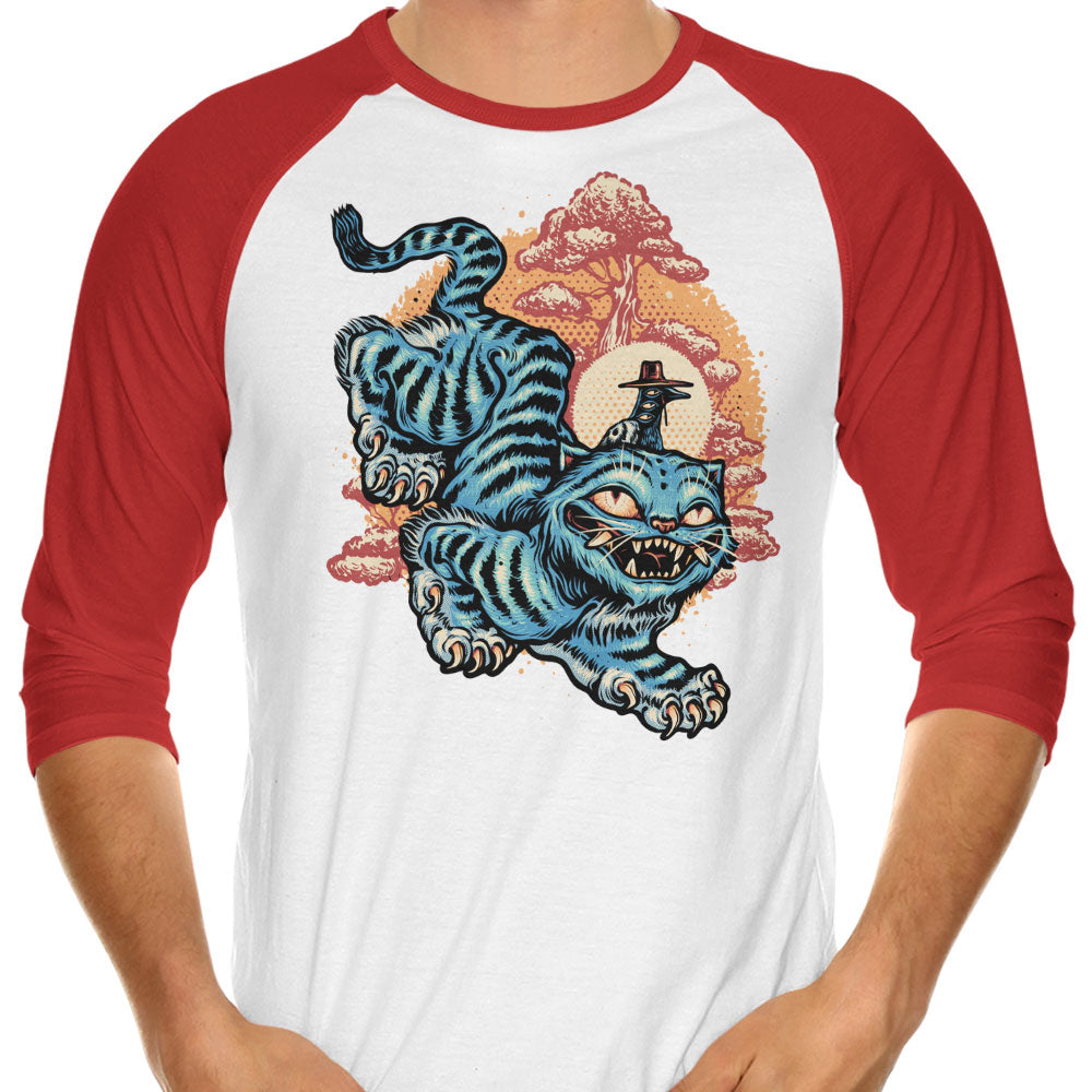 The Glowing Tiger - 3/4 Sleeve Raglan T-Shirt