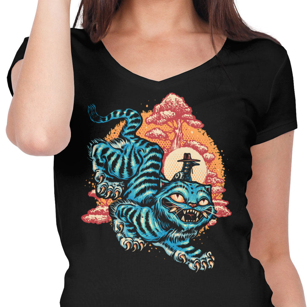 The Glowing Tiger - Women's V-Neck