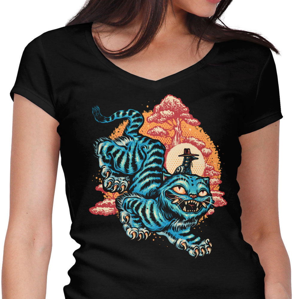 The Glowing Tiger - Women's V-Neck