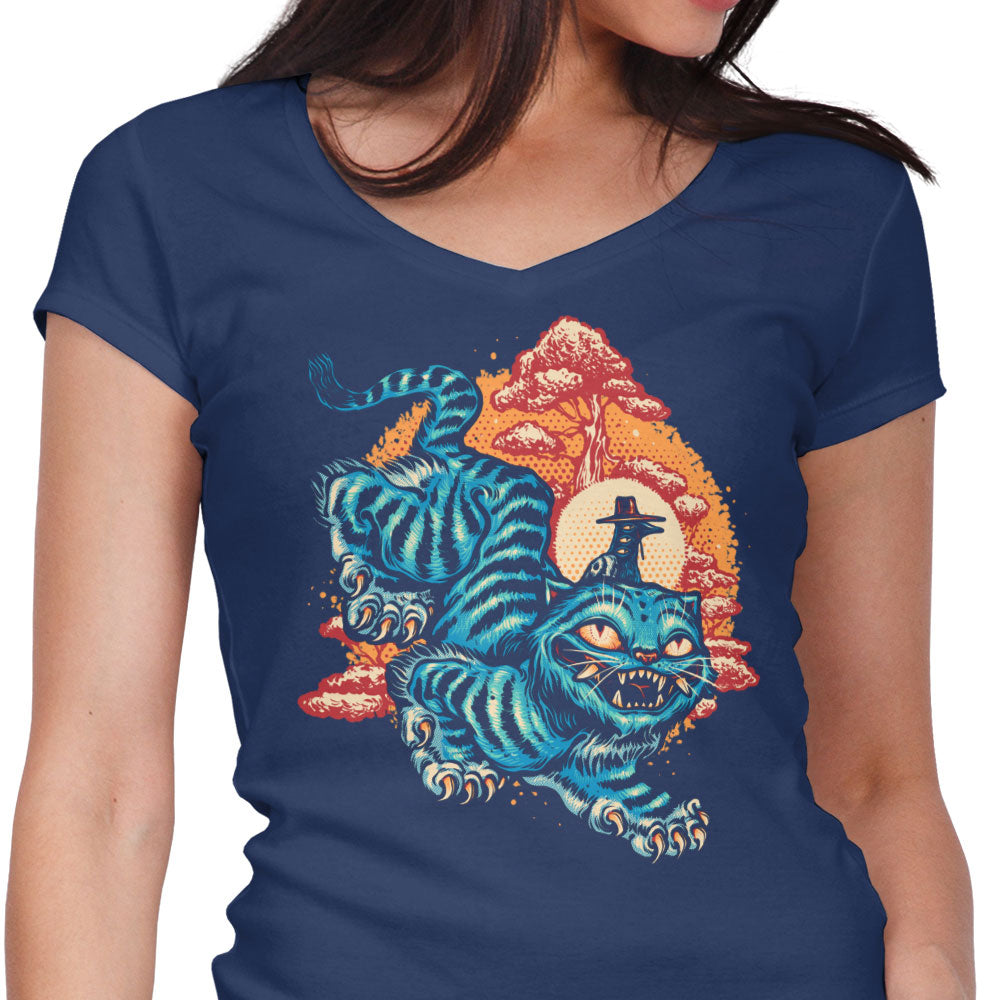 The Glowing Tiger - Women's V-Neck