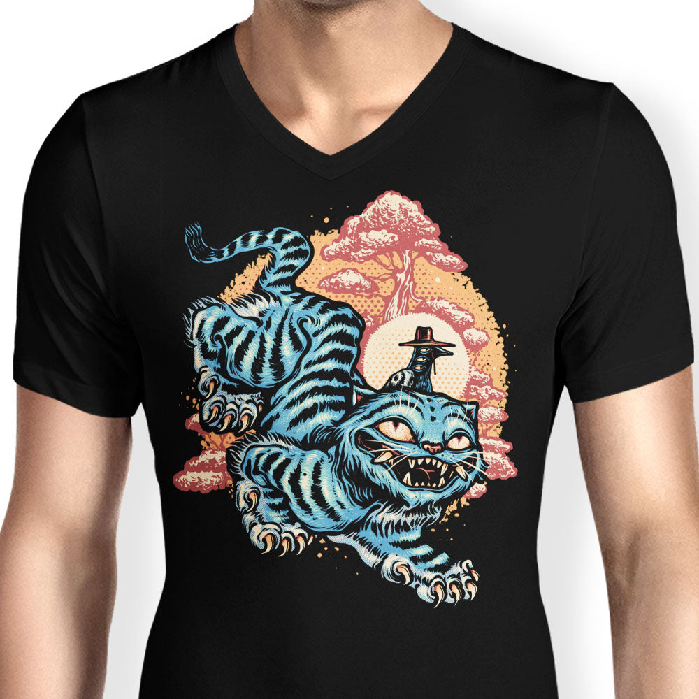 The Glowing Tiger - Men's V-Neck
