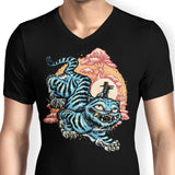 The Glowing Tiger - Men's V-Neck