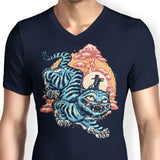 The Glowing Tiger - Men's V-Neck