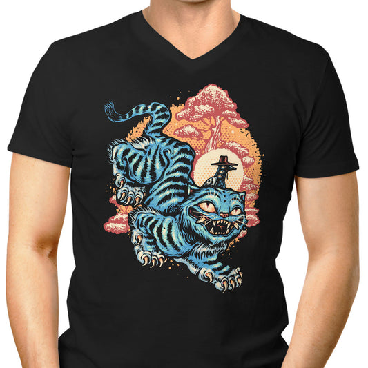 The Glowing Tiger - Men's V-Neck