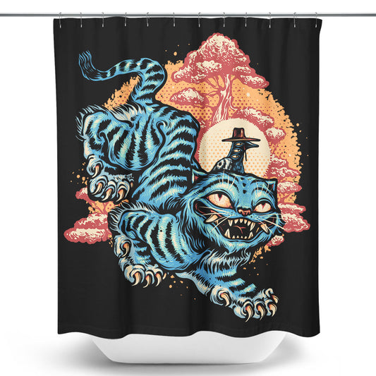 The Glowing Tiger - Shower Curtain